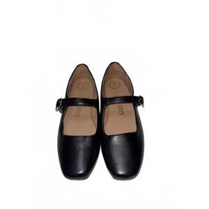 Sam & Libby Fredi Black Nappa Mary Jane Flats Size 6